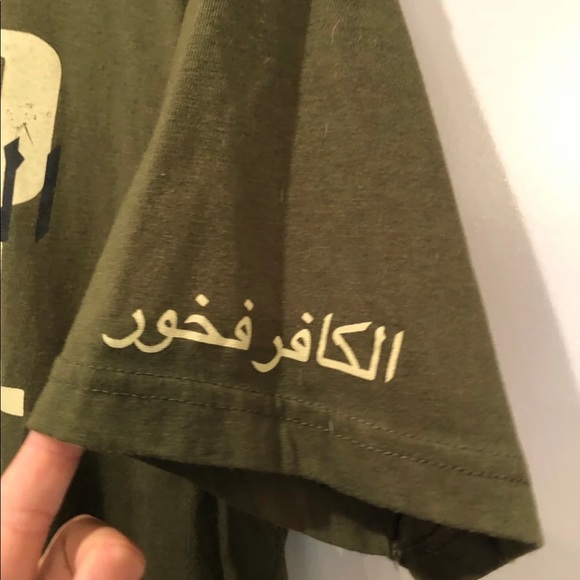 Sold Proud Infidel army green tshirt. GUC! - Picture 2 of 5